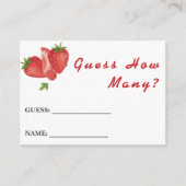 Berry Sweet Strawberry Baby Dusche schätzt wie vie Begleitkarte (Vorderseite)