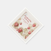 Berry Sweet Strawberry Baby Dusche Serviette (Ecke)