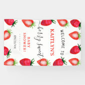 Berry Sweet Strawberry Baby Dusche Willkommen Banner (Horizontal)