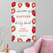 Berry Sweet Strawberry Baby Dusche Willkommen Banner