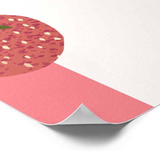 Berry Sweet Strawberry Baby Dusche Willkommen Poster (Ecke)