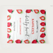 Berry Sweet Strawberry Baby Dusche Willkommen Wandteppich (Vorderseite (Horizontal))