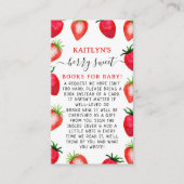 Berry Sweet Strawberry Baby Showbucher Begleitkarte (Vorderseite)
