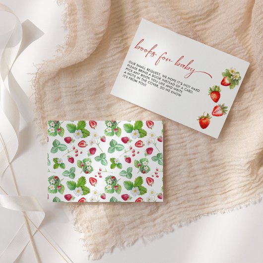 Berry Sweet Strawberry Baby Showbucher Begleitkarte