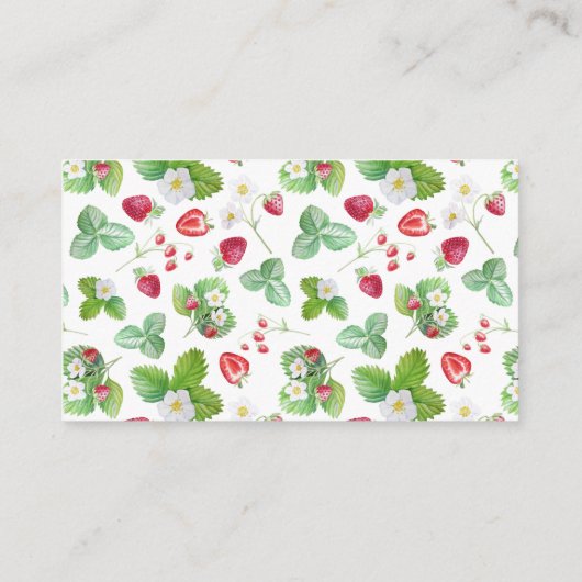 Berry Sweet Strawberry Baby Showbucher Begleitkarte (Rückseite)