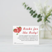 Berry Sweet Strawberry Baby Showbücher für Baby Begleitkarte (Stehend Vorderseite)