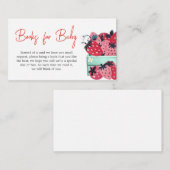 Berry Sweet Strawberry Baby Showbücher für Baby Begleitkarte (Vorne/Hinten)