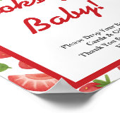 Berry Sweet Strawberry Baby Showbücher für Baby Poster (Ecke)