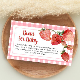 Berry Sweet Strawberry Baby Shower Books for Baby Begleitkarte