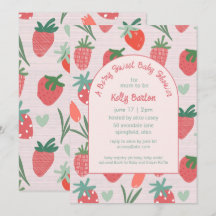 Berry Sweet Strawberry Baby Shower  Design