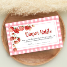 Berry Sweet Strawberry Baby Shower Diaper Raffle