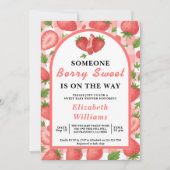Berry Sweet Strawberry Baby Shower Einladung (Vorderseite)