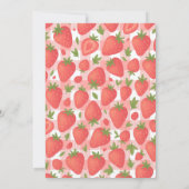 Berry Sweet Strawberry Baby Shower Einladung (Rückseite)