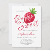 Berry Sweet Strawberry Baby Shower Einladung (Vorderseite)