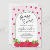 Berry Sweet Strawberry Baby Shower Einladung (Vorderseite)