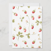 Berry Sweet Strawberry Baby Shower Einladung (Rückseite)
