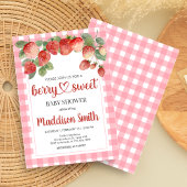 Berry Sweet Strawberry Baby Shower Einladung