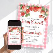 Berry Sweet Strawberry Baby Shower Einladung