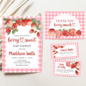 Berry Sweet Strawberry Baby Shower Einladung