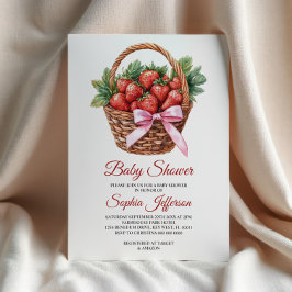 Berry Sweet Strawberry Baby Shower Einladung