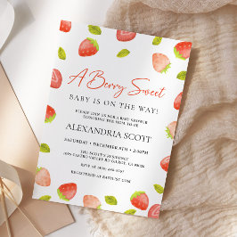 Berry Sweet Strawberry Baby Shower Einladung