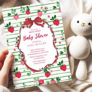 Berry Sweet Strawberry Baby Shower Einladung