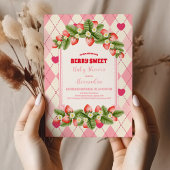 Berry Sweet Strawberry Baby Shower Einladung