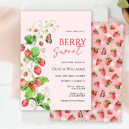 Berry Sweet Strawberry Baby Shower Einladung