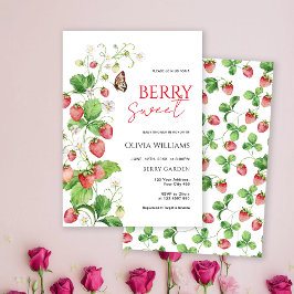 Berry Sweet Strawberry Baby Shower Einladung