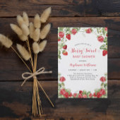 Berry Sweet Strawberry Baby Shower Einladung