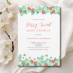 Berry Sweet Strawberry Baby Shower Einladung