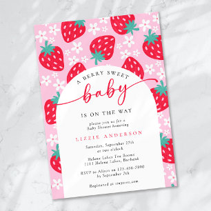 Berry Sweet Strawberry Baby Shower Einladung