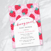 Berry Sweet Strawberry Baby Shower Einladung