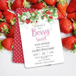 Berry Sweet Strawberry Baby Shower Einladung