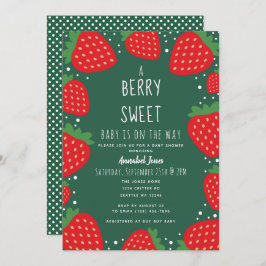 Berry Sweet Strawberry Baby Shower Einladung