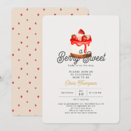 Berry Sweet Strawberry Baby Shower Einladung