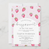 Berry Sweet Strawberry Baby Shower Einladung (Vorderseite)