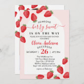 Berry Sweet Strawberry Baby Shower Einladung (Vorne/Hinten)