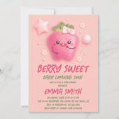 Berry Sweet Strawberry Baby Shower Einladung (Vorderseite)