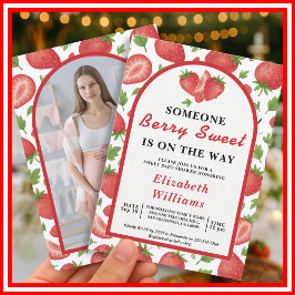 Berry Sweet Strawberry Baby Shower | FOTO Einladung