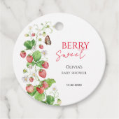 Berry Sweet Strawberry Baby Shower Geschenkanhänger (Vorderseite)