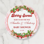 Berry Sweet Strawberry Baby Shower Geschenkanhänger (Vorderseite)