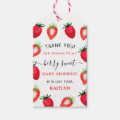 Berry Sweet Strawberry Baby Shower Geschenkanhänger (Vorderseite)