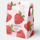 Berry Sweet Strawberry Baby Shower Geschenkschachtel (Geöffnet)
