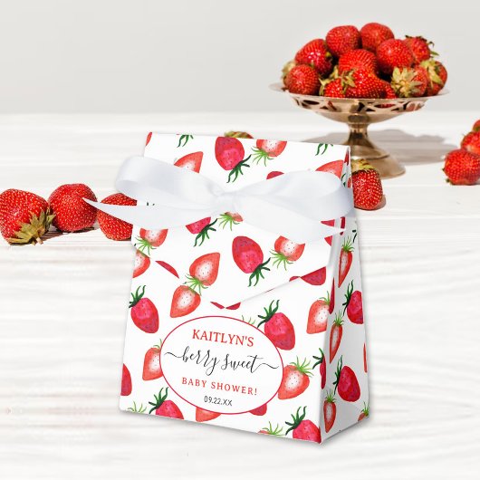 Berry Sweet Strawberry Baby Shower Geschenkschachtel