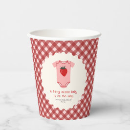 Berry Sweet Strawberry Baby Shower Pappbecher
