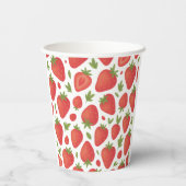 Berry Sweet Strawberry Baby Shower Pappbecher (Rückseite)