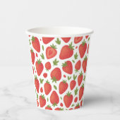 Berry Sweet Strawberry Baby Shower Pappbecher (Vorderseite)