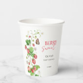 Berry Sweet Strawberry Baby Shower Pappbecher (Vorderseite)