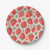 Berry Sweet Strawberry Baby Shower Pappteller (Vorderseite)